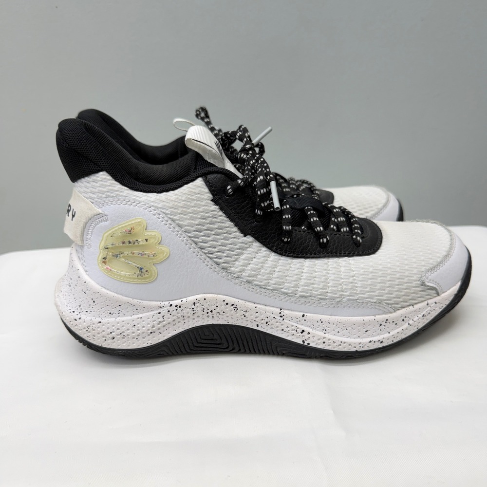 Under Armour Stephen Curry 3Z7 Basketball Shoes White‎ Black 3026622-101 Mens 8 - Picture 4 of 8